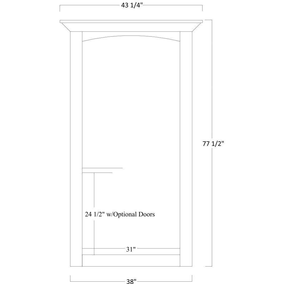 QW Amish Buckingham Bookcase