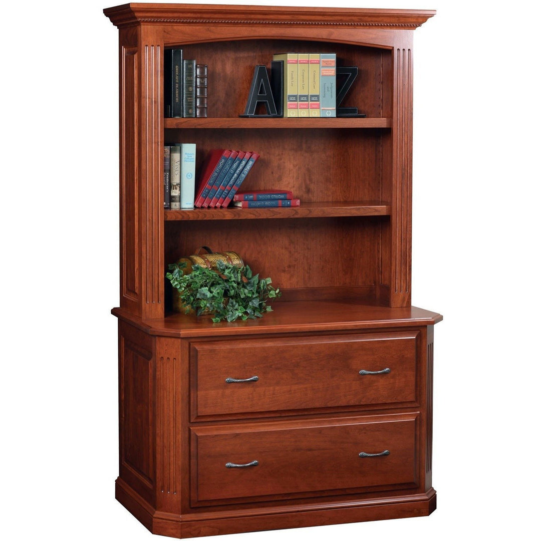 QW Amish Buckingham Lateral File & Optional Bookshelf