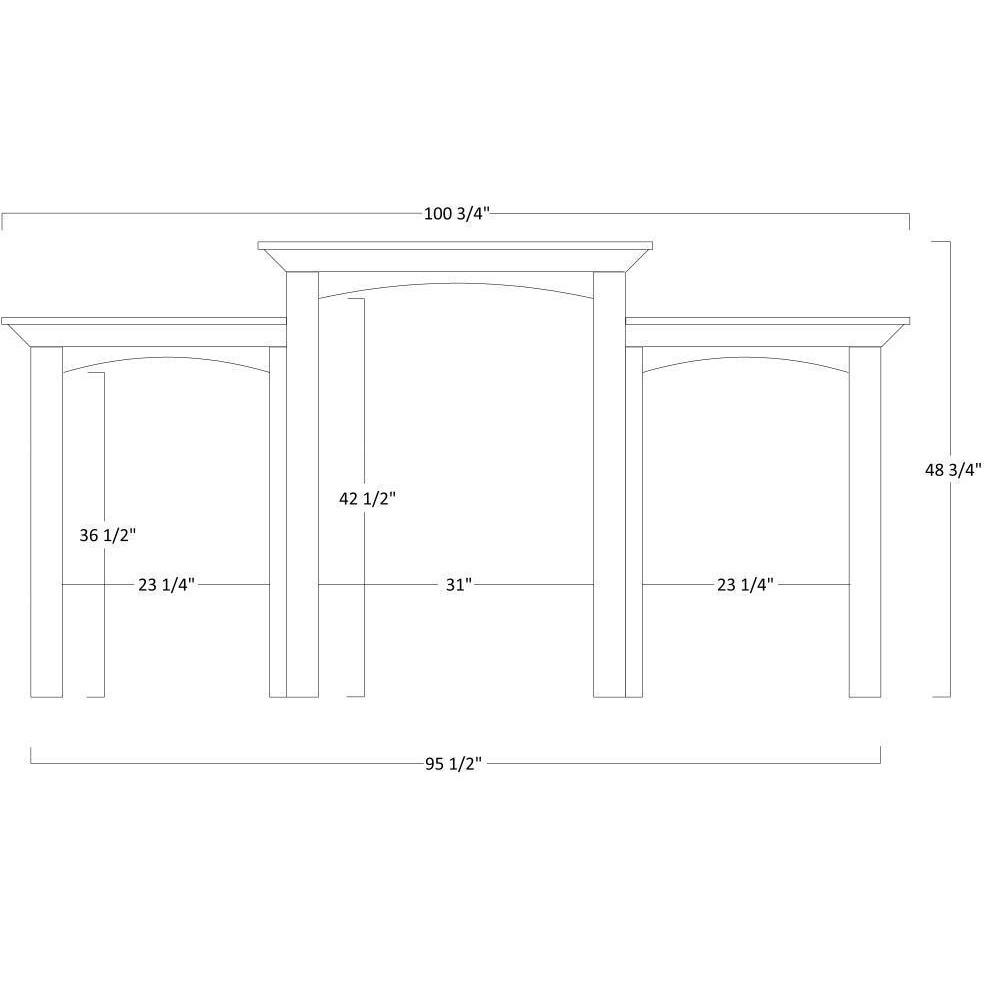 QW Amish Buckingham Partner Desk & Three-Piece Hutch