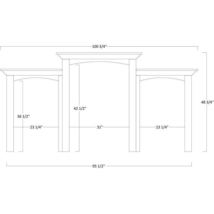 QW Amish Buckingham Partner Desk & Three-Piece Hutch