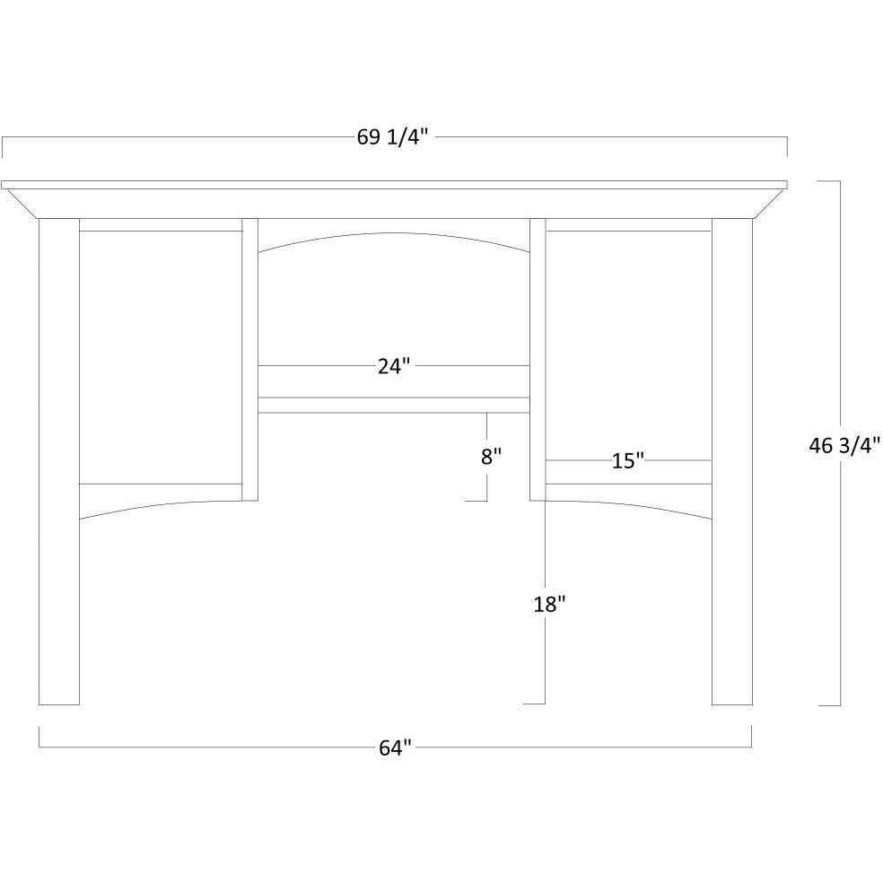 QW Amish Buckingham U-Shape Desk w/ Optional Hutch