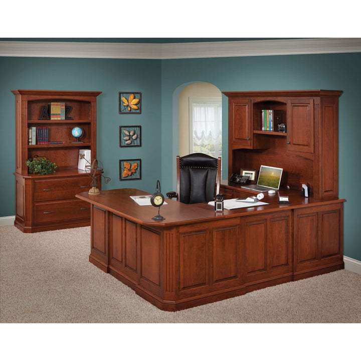 QW Amish Buckingham U-Shape Desk w/ Optional Hutch