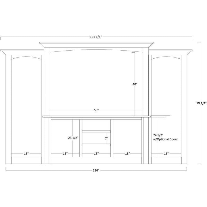 QW Amish Buckingham Wall Unit