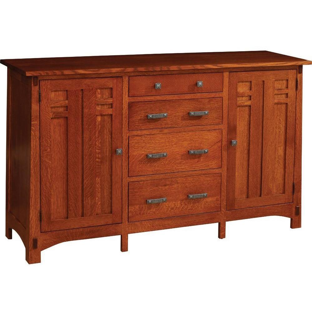 QW Amish Bungalow Server 36" - 2 Doors 4 Drawers