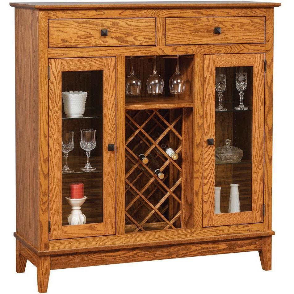 QW Amish Canterbury Wine Cabinet