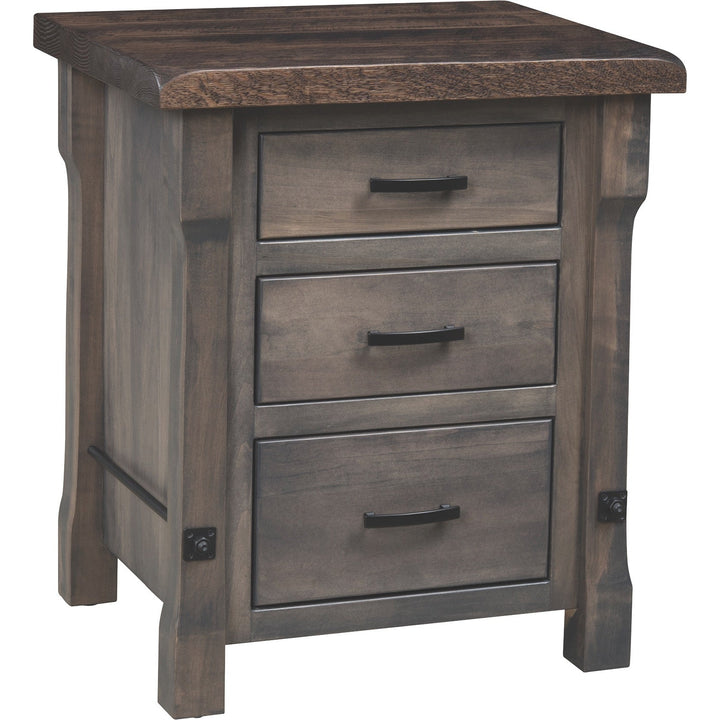 QW Amish Carla 3 Drawer Nightstand