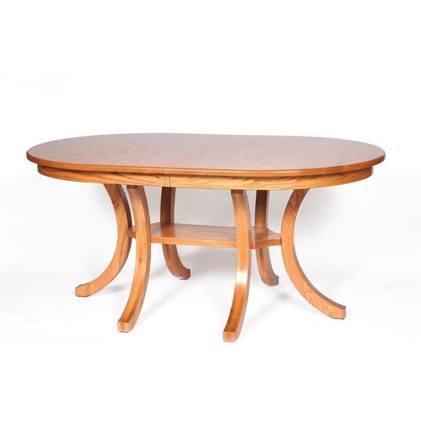 QW Amish Carlisle Double Pedestal Table