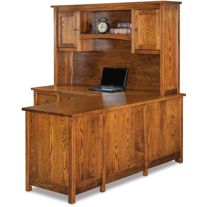 QW Amish Centennial L-Shape Desk w/ Optional Hutch