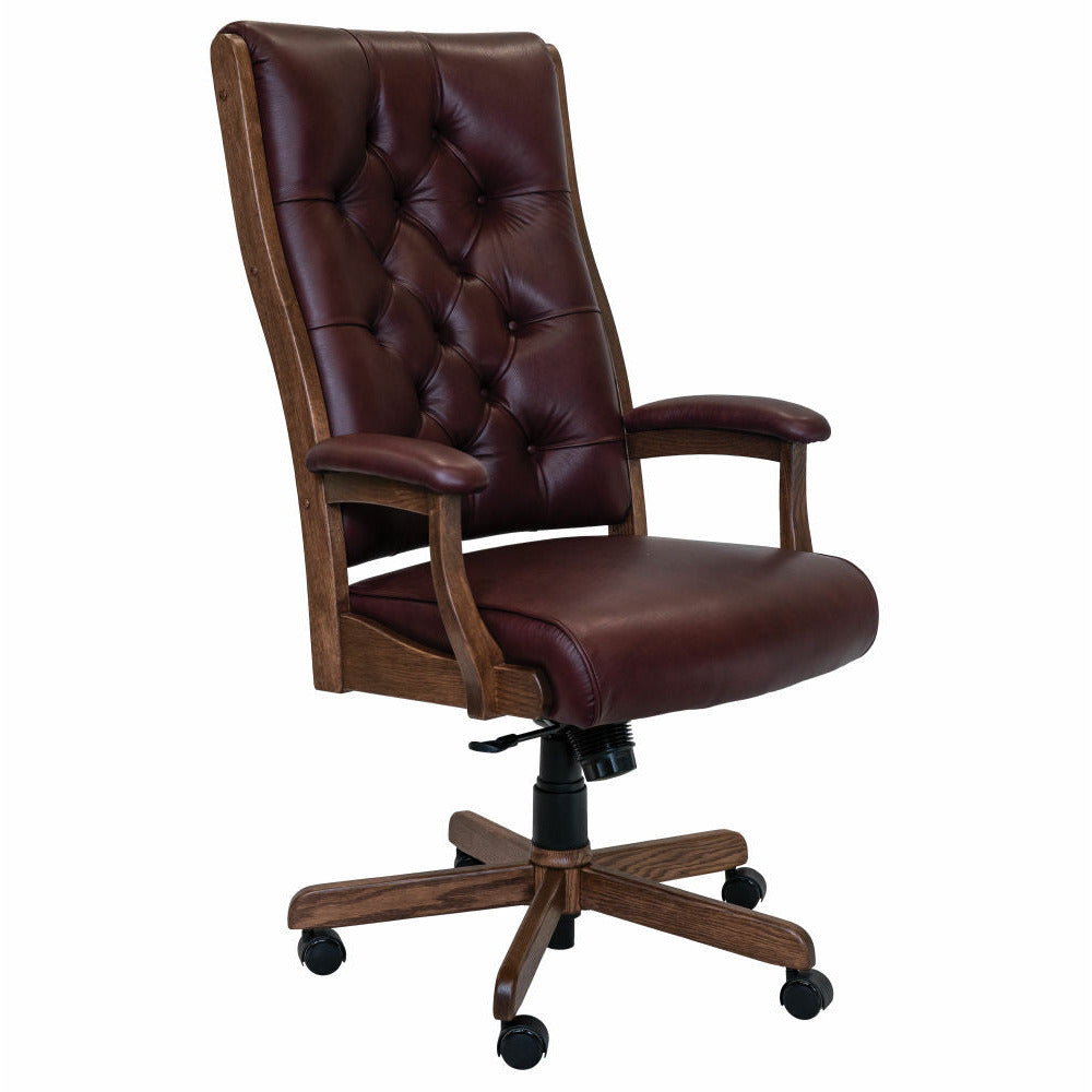 QW Amish Clark Tufted Executive Chair