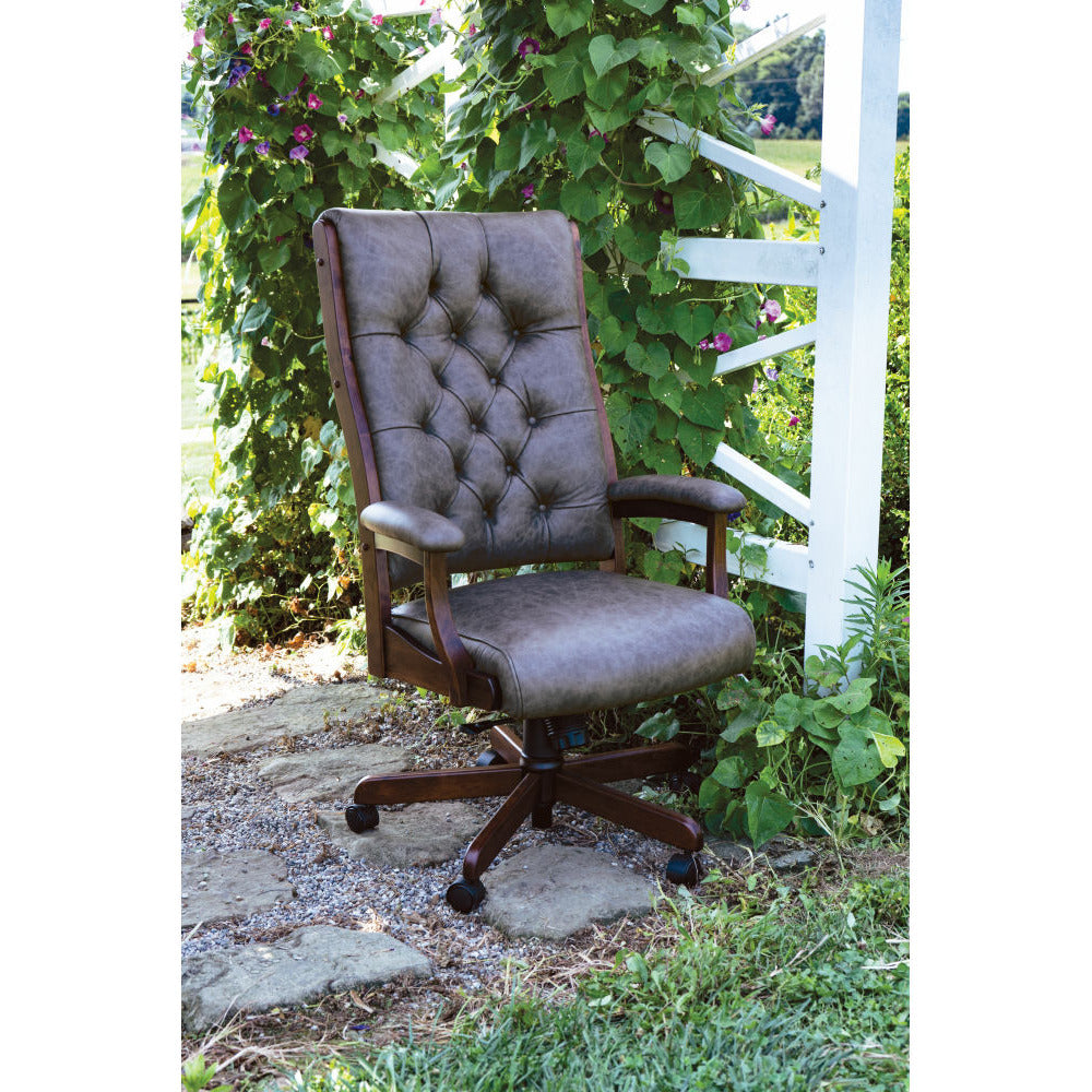 QW Amish Clark Tufted Executive Chair