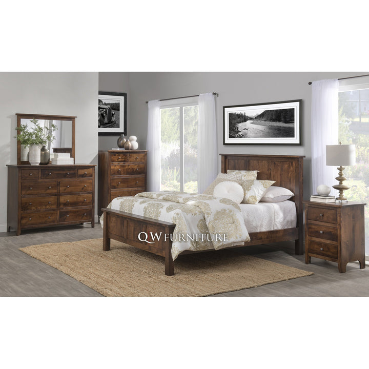 QW Amish Classic Shaker 3 Drawer Nightstand