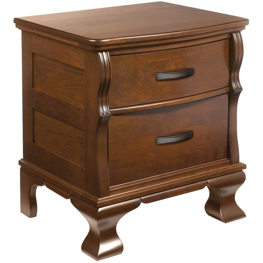 QW Amish Classical 2 Drawer Nightstand