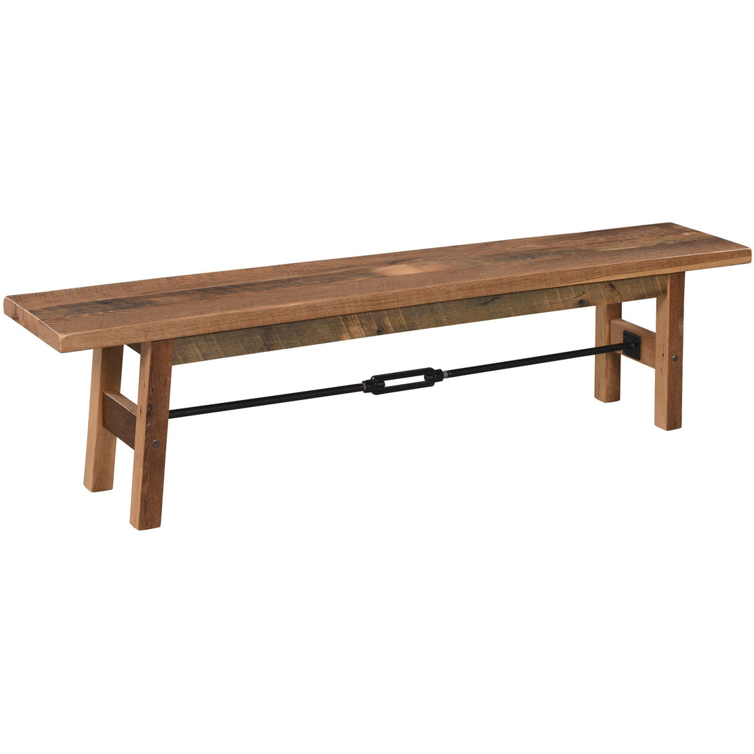 QW Amish Reclaimed Barnwood Cleveland Bench 84" BPXW-2201284