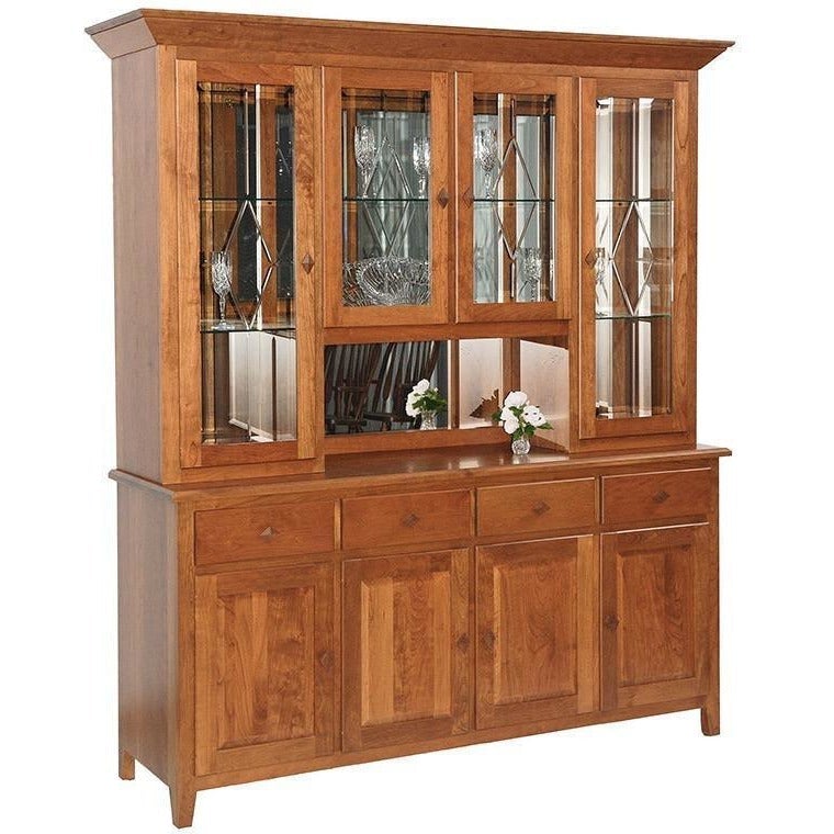 QW Amish Diamond Elements Collection 4 Door Hutch QXIP-DE76FDCO