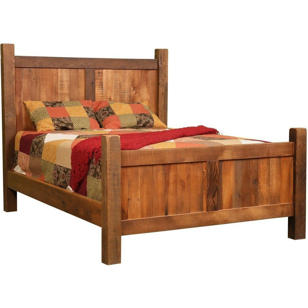 QW Amish Farmhouse Reclaimed Barnwood Bed