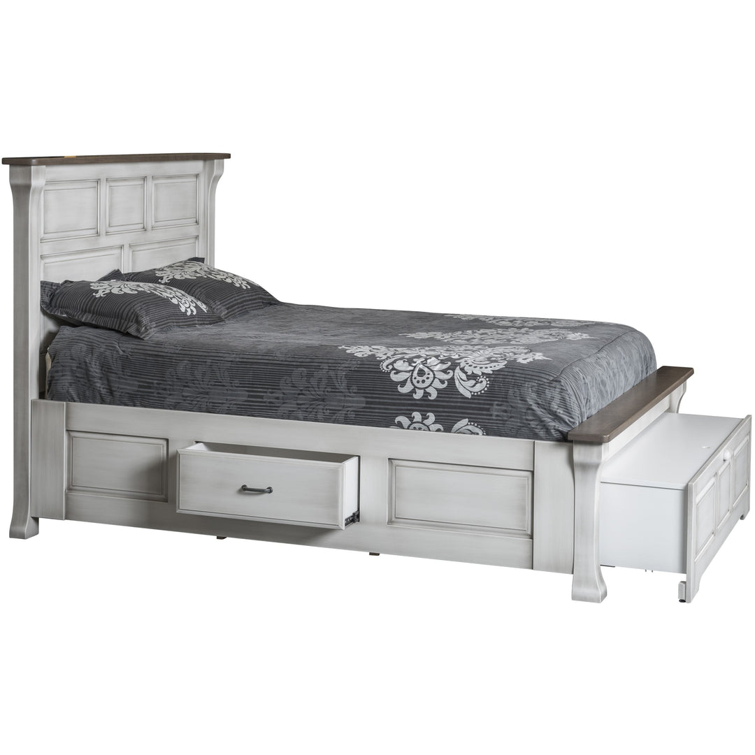 QW Amish Farmington Bed w/ Pullout Footboard