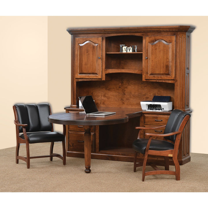 QW Amish Fifth Avenue Conference Desk and Hutch