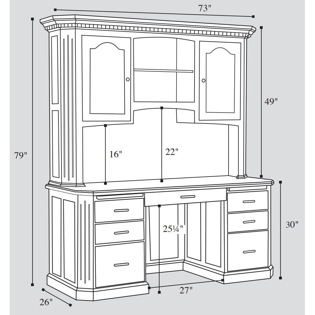 QW Amish Fifth Avenue Desk with Optional Hutch