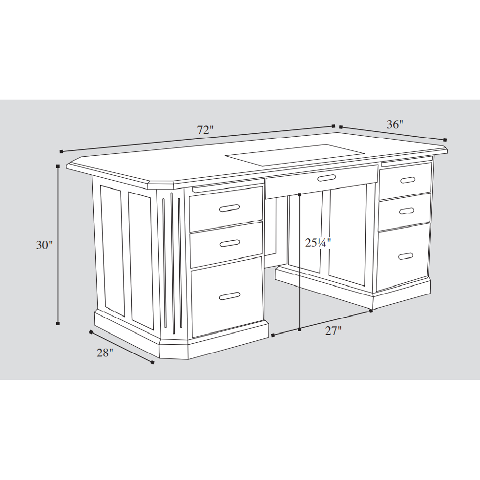 QW Amish Fifth Avenue Executive Desk