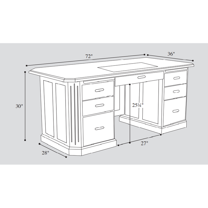 QW Amish Fifth Avenue Executive Desk