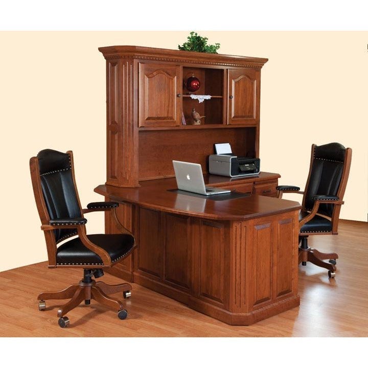 QW Amish Fifth Avenue L-Shape Desk with Optional Hutch