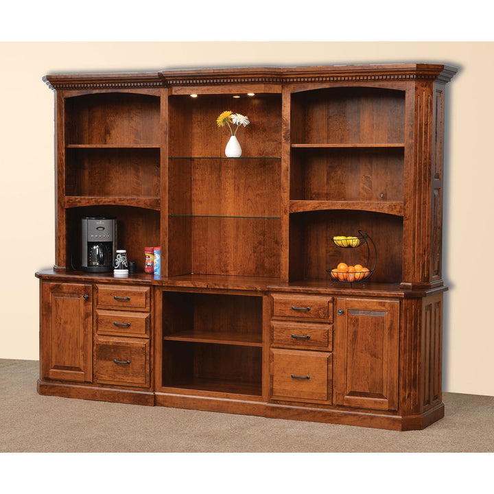 QW Amish Fifth Avenue Credenza with Hutch