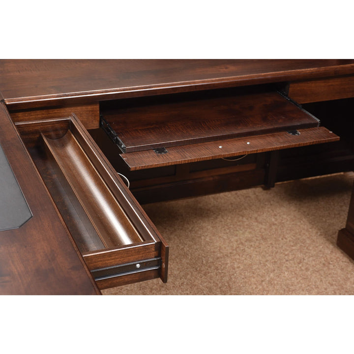 QW Amish Fifth Avenue U-Shape Desk with Optional Hutch