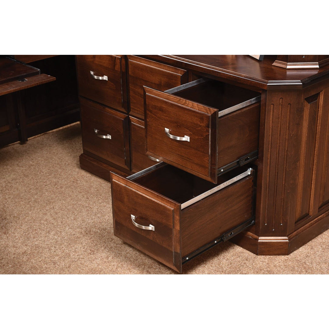 QW Amish Fifth Avenue U-Shape Desk with Optional Hutch