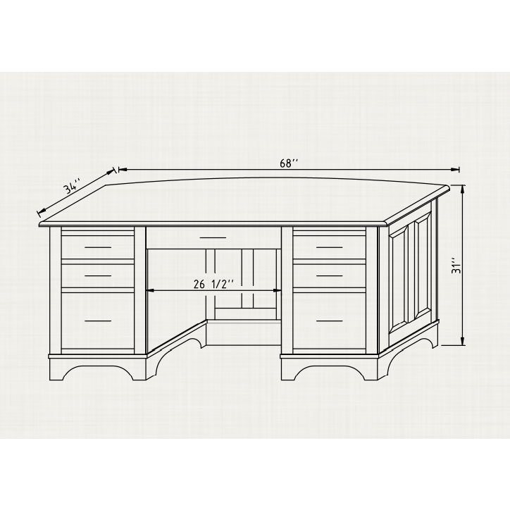 QW Amish Finley Executive Desk