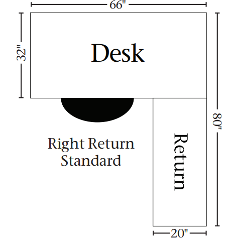 QW Amish Freemont Mission 66"x80" L-Shape Desk with Optional Hutch