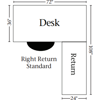 QW Amish Freemont Mission 72"x108" L-Shape Desk with Optional Hutch