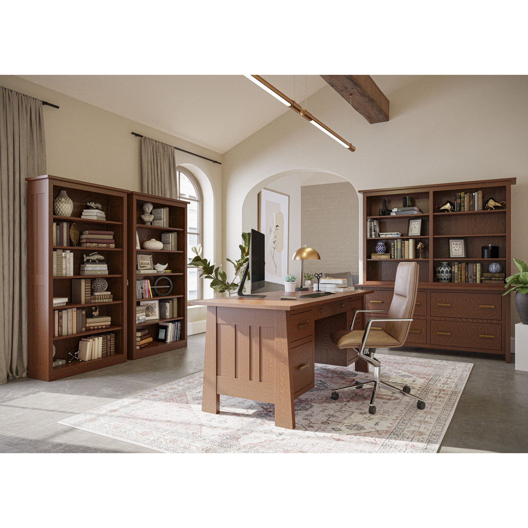 QW Amish Freemont Mission Credenza with Optional Hutch