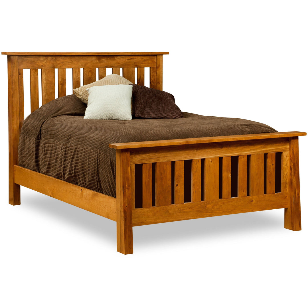 QW Amish Freemont Mission Slat Bed SSWS-FR-SB-Q