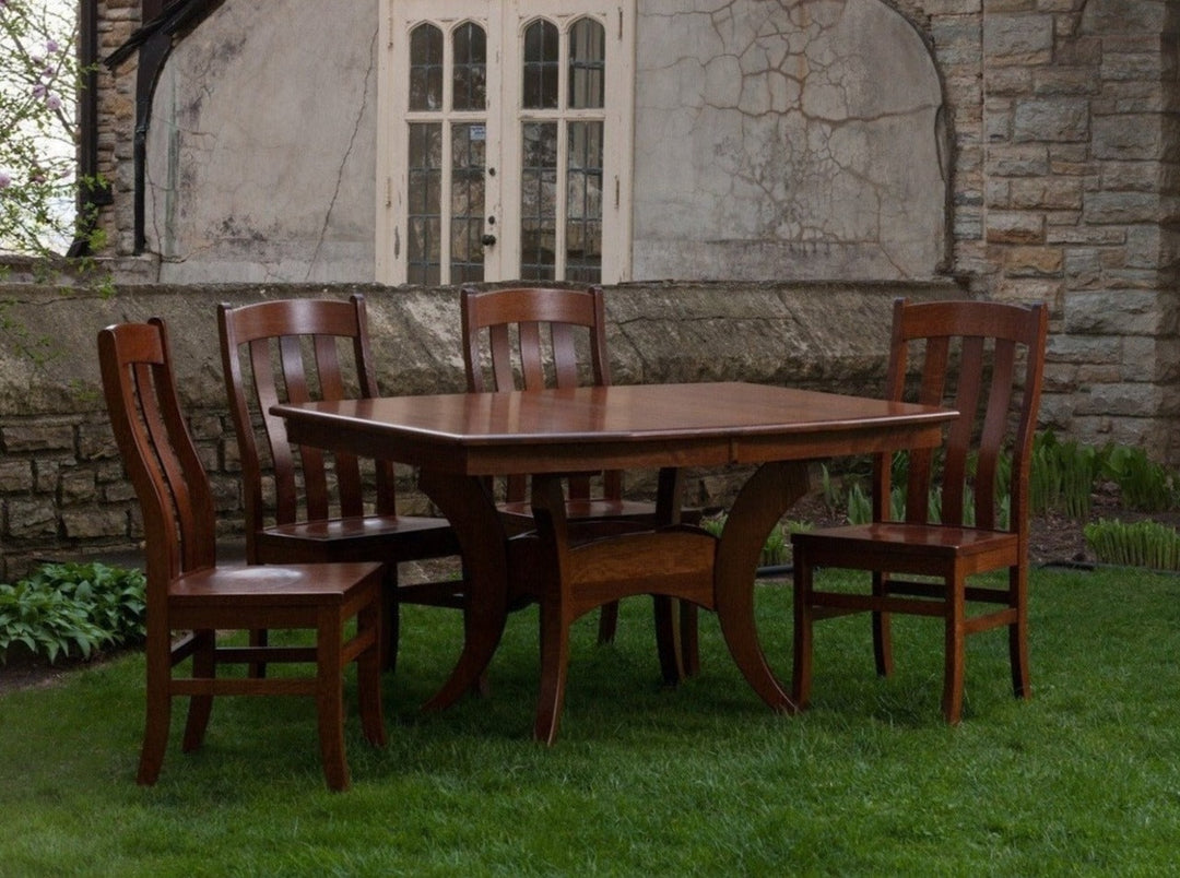 QW Amish Galveston 42"x54" 5pc Dining Set UDPKG:CYGALVESTON4254HLFOSTORIA