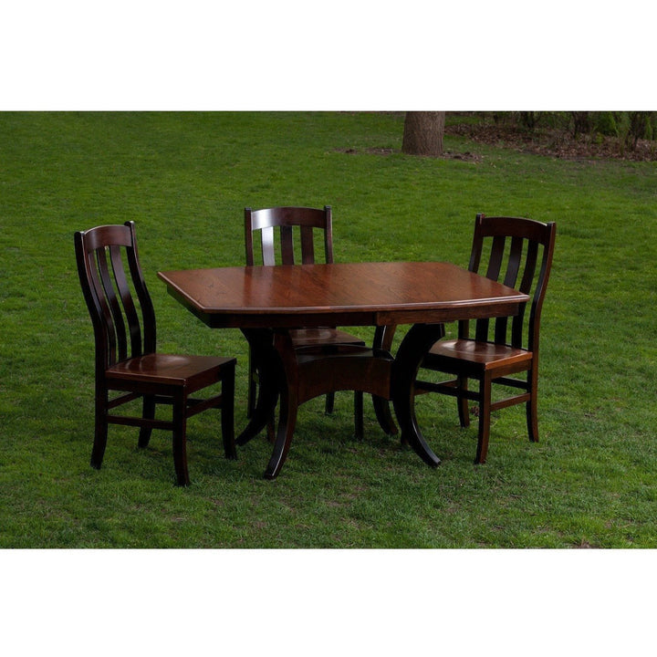 QW Amish Galveston Elm 42"x54" 5pc Dining Set UDPKG:GALVESTON2TONEFOSTORIA