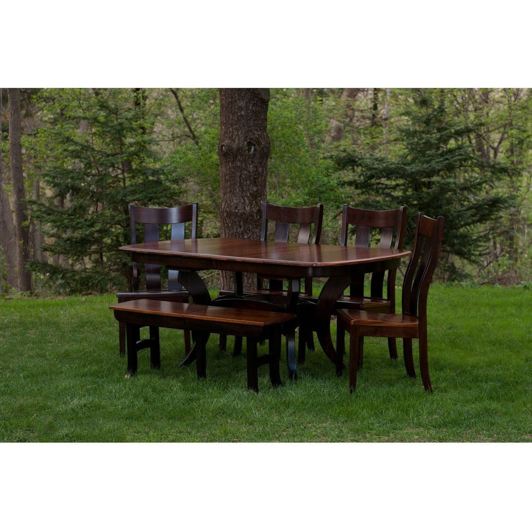 QW Amish Galveston Elm 42"x66" 6pc Dining Set UDPKG:GALVESTON2TONE4266