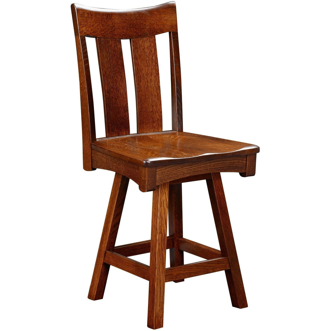 QW Amish Galveston Swivel Side Barstool