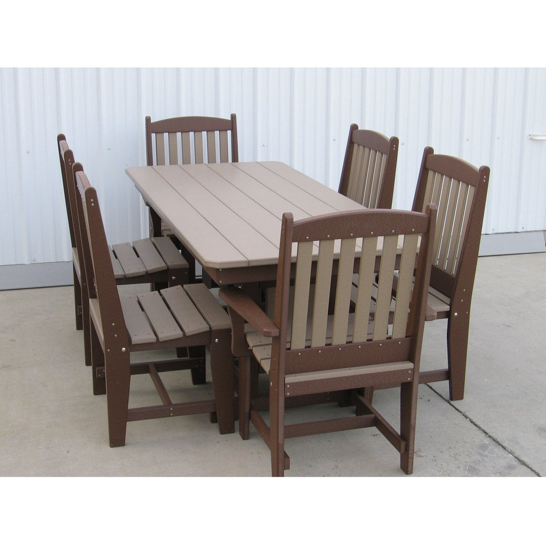 QW Amish 7pc Garden Dining Set LPRL-RHT3372SC2000SCWA2000