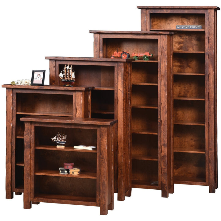 QW Amish Hewn Style Bookcase 36"W