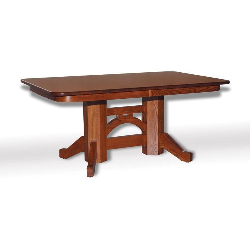 QW Amish J-Arch Double Pedestal Table WBFE-JARCHDBL