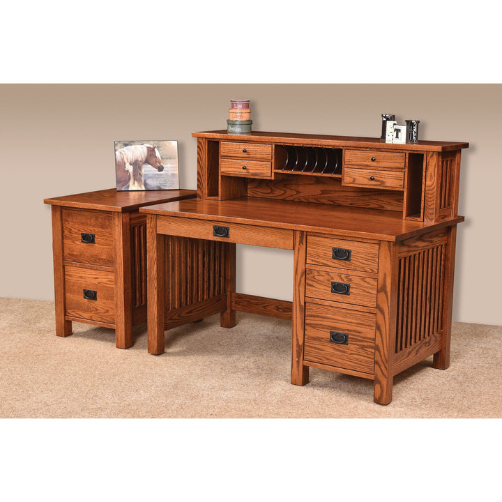 QW Amish JD Mission 56" Desk w/ Optional Hutch