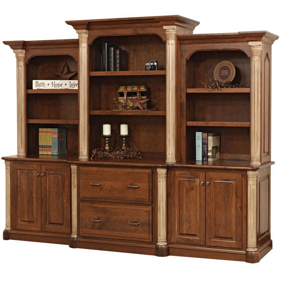 QW Amish Jefferson 98" Base & 3pc Hutch