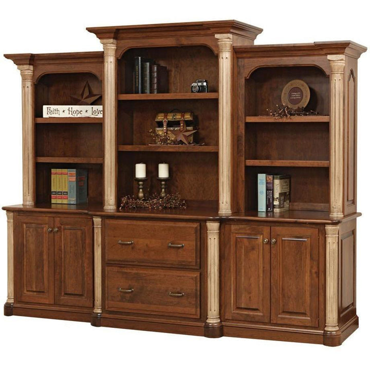 QW Amish Jefferson 98" Base & 3pc Hutch