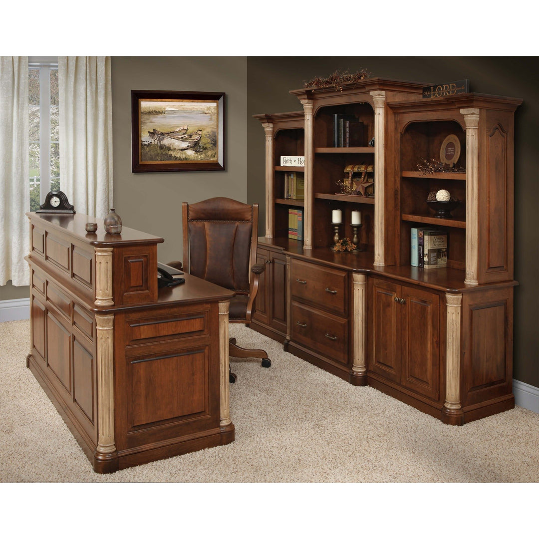 QW Amish Jefferson Executive Desk with Privacy Cubby