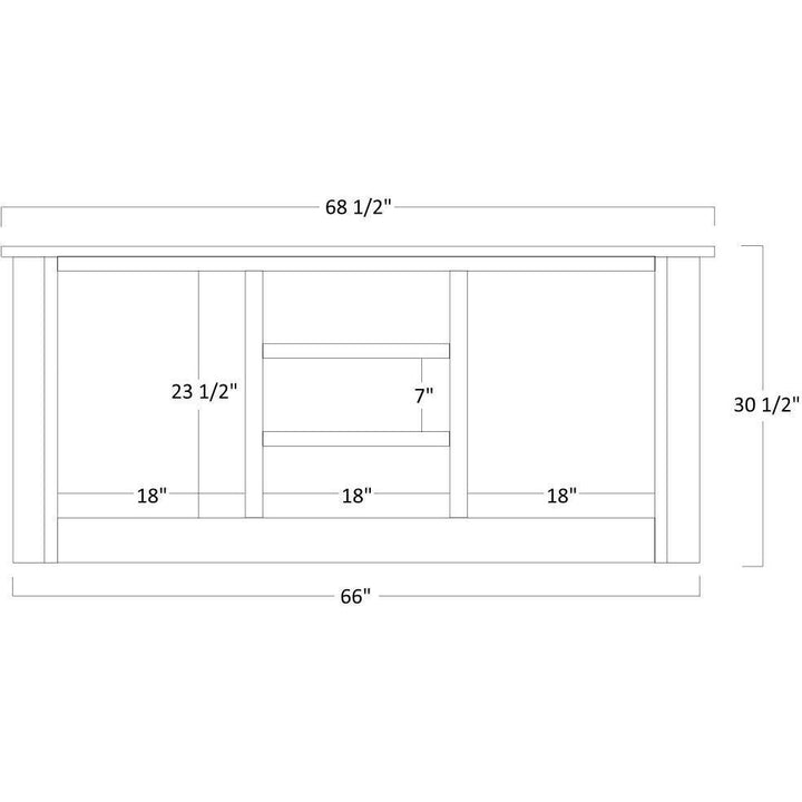 QW Amish Jefferson TV Stand & Hutch