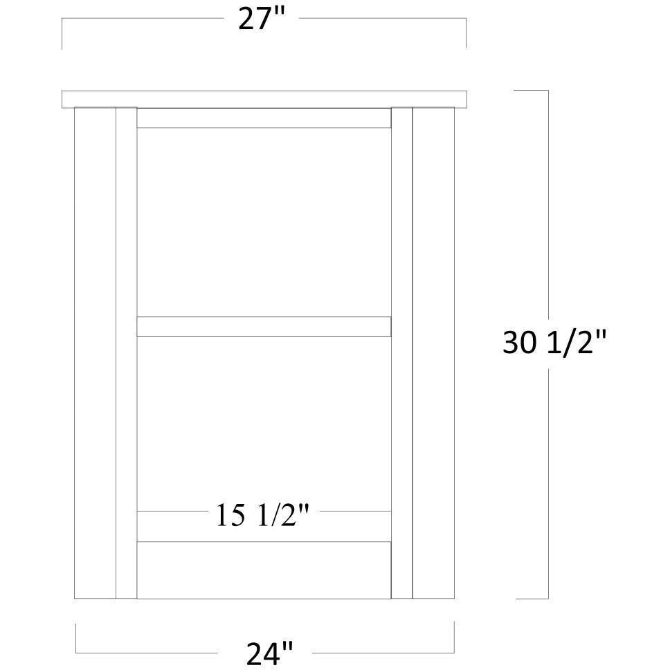 QW Amish Jefferson Two Drawer File