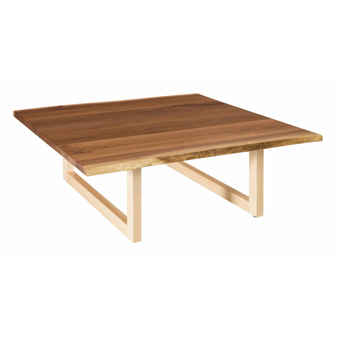 QW Amish Kalispel 48" Square Live Edge Coffee Table