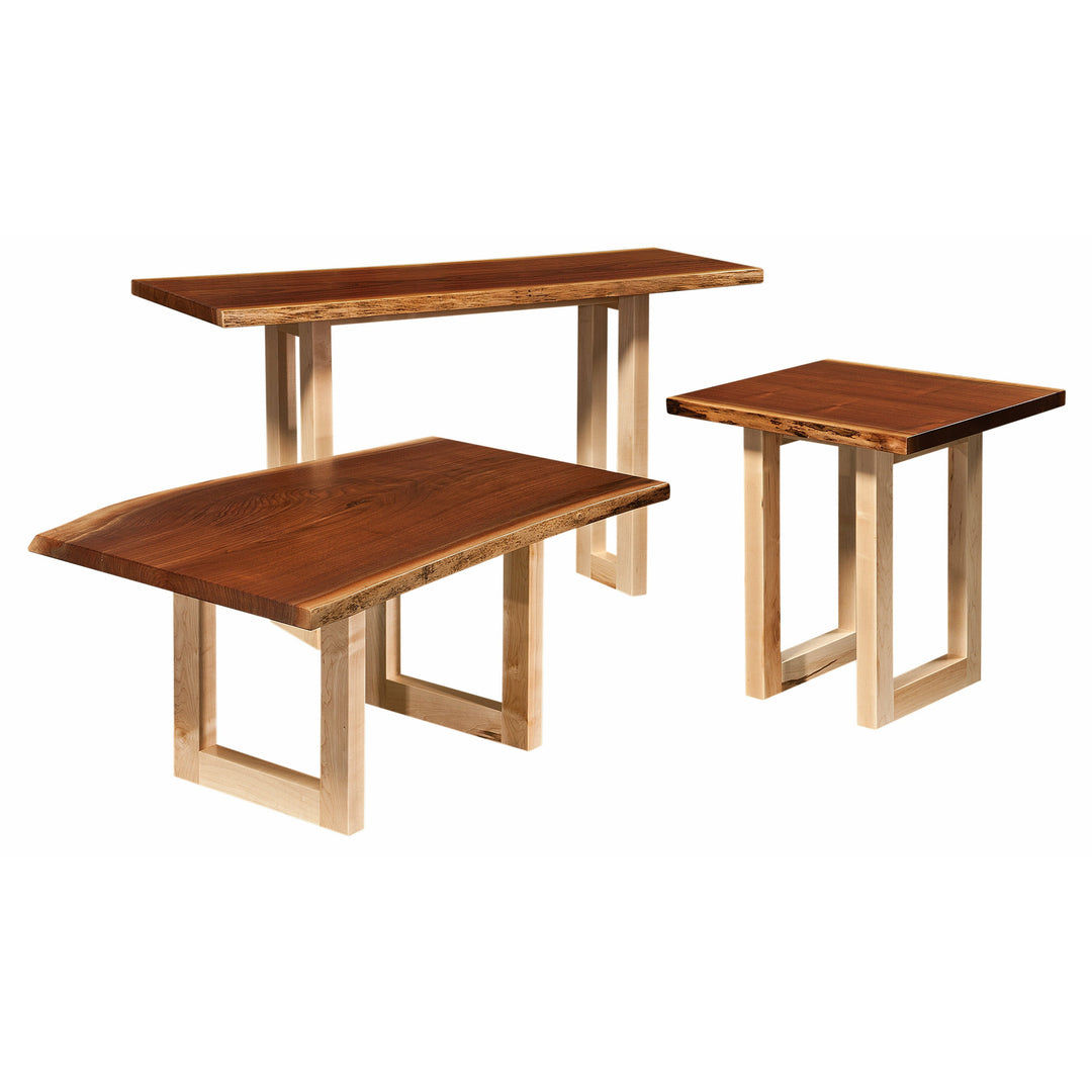 QW Amish Kalispel Live Edge End Table