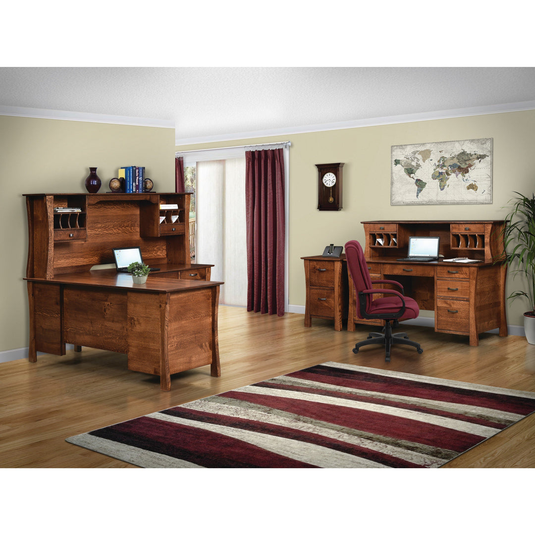 QW Amish Kapernaum L Desk w/ Optional Hutch