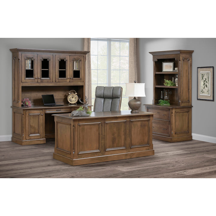 QW Amish Kensington 92" Base & 3pc Hutch